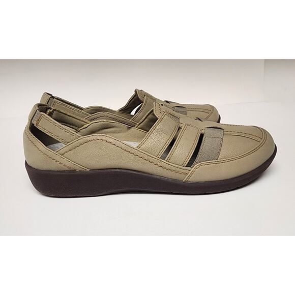 Clarks Cloudsteppers Sillian Stork Fisherman Sand Tan Flat Shoes Size 10M - Picture 11 of 13